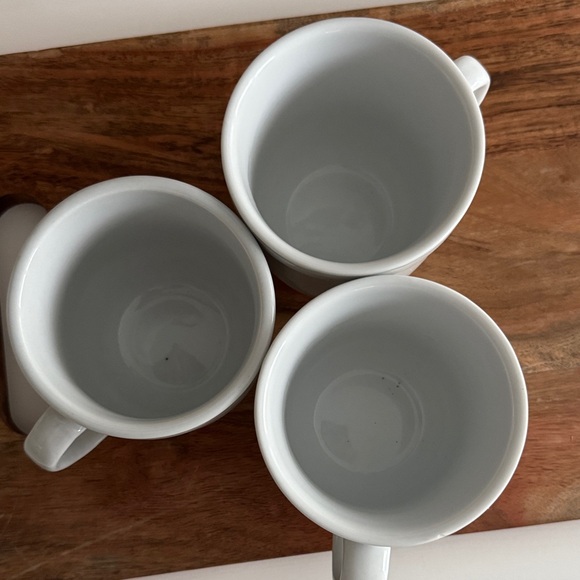 Pottery Barn Vintage White Ceramic Farmhouse Mug Set (3) - Picture 6 of 11